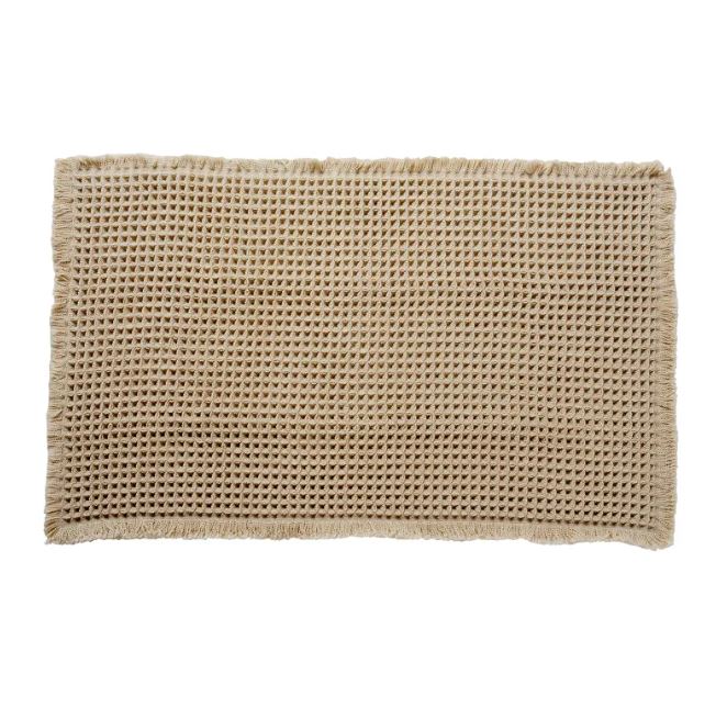 Home Fashion Waffle Bathroom Door Absorbent Carpet